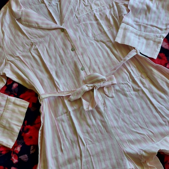 Victoria secret Flanel tie Romper size XL New - Picture 6 of 15